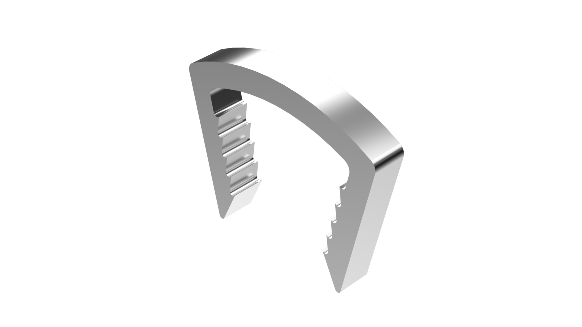 Isometric view of the 15 &times; 12 mm LINKT compression staple